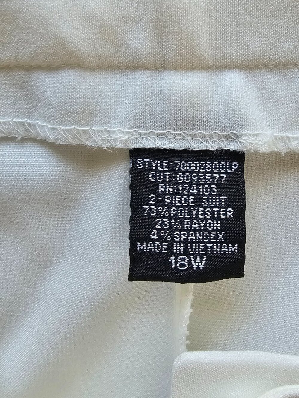 Cream polyester slacks - Picture 6 of 7